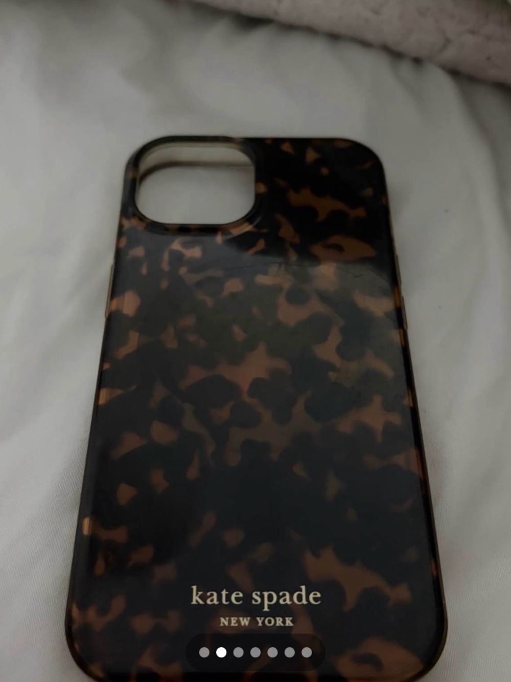 kate spade Tortoiseshell Pattern Phone Case in Brown and Black